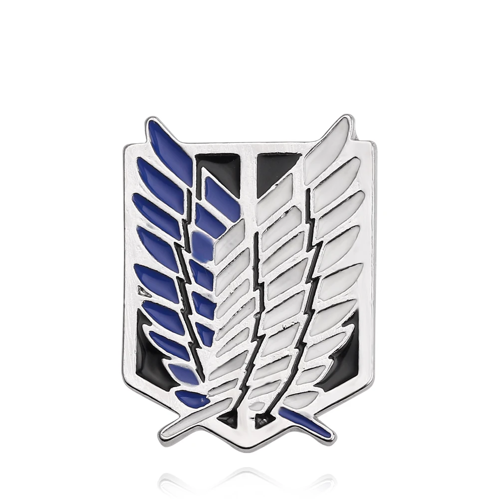 Hzzzzz Brooch Manga Attack on Titan Logo Scouting Legion Symbol Wings Enamel Brooch Pin