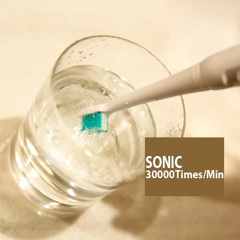 Lansung перезаряжаемый звуковой электрическая ультразвуковая зубная щетка Водонепроницаемая зарядка через usb зубная щетка многоцветная 8 щеток