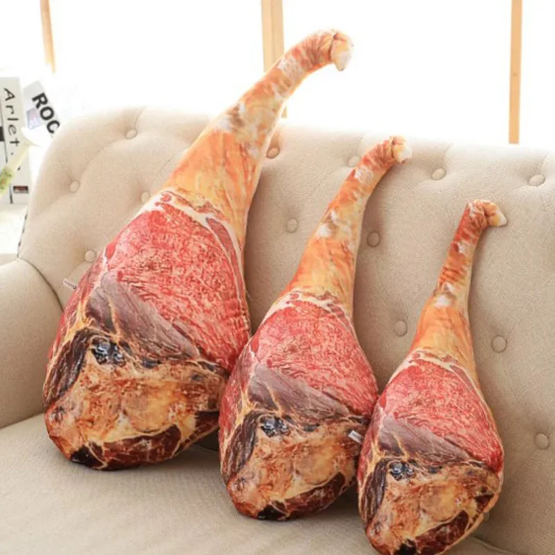 

3D Simulation Ham Pillows Soft Pillow Siesta Plush Chair Seat Cushion Pillow Home Car Decor Shaped Decorative Pillows