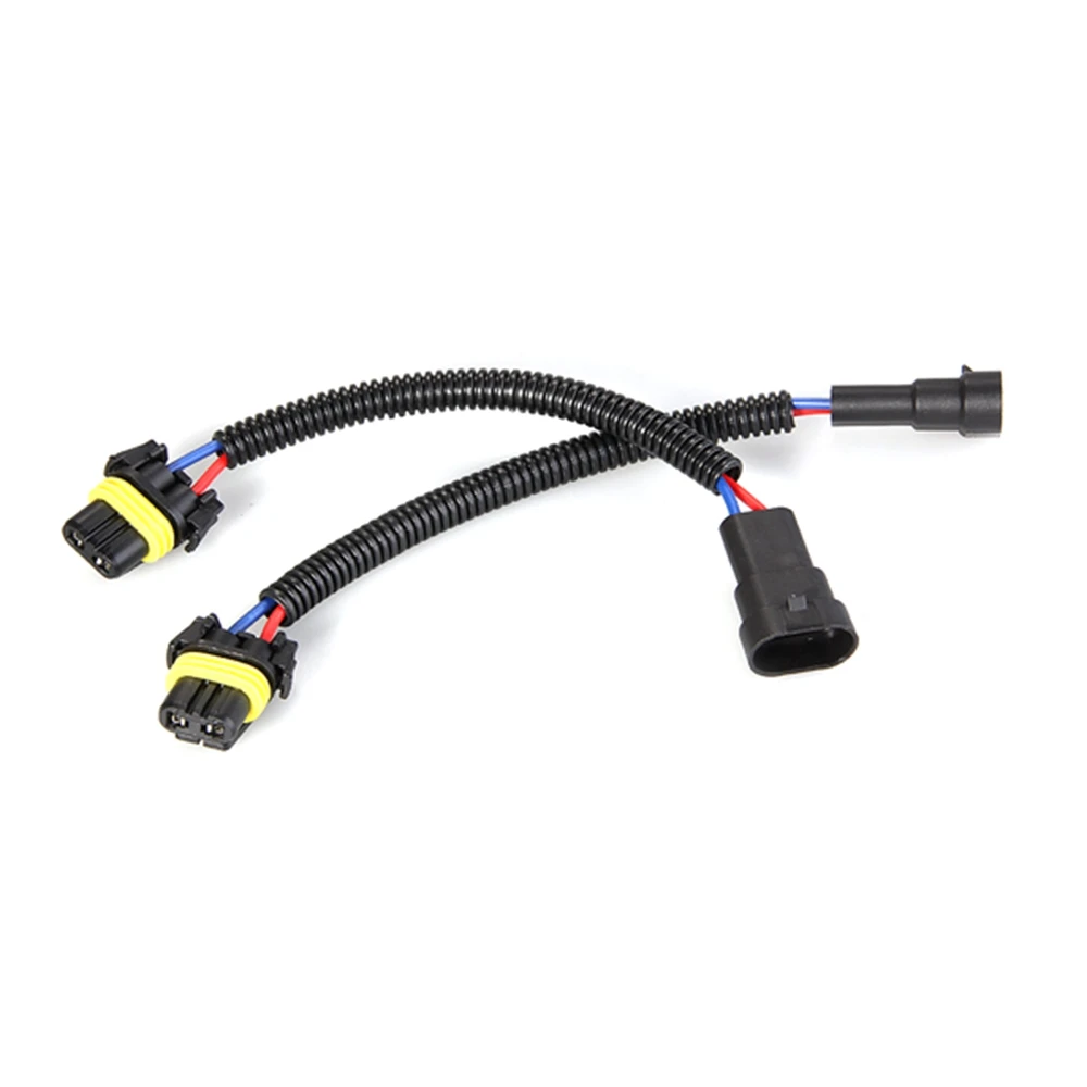 2pcs 9005 HB3 Extension Adapter Wiring Harness Sockets Wire for