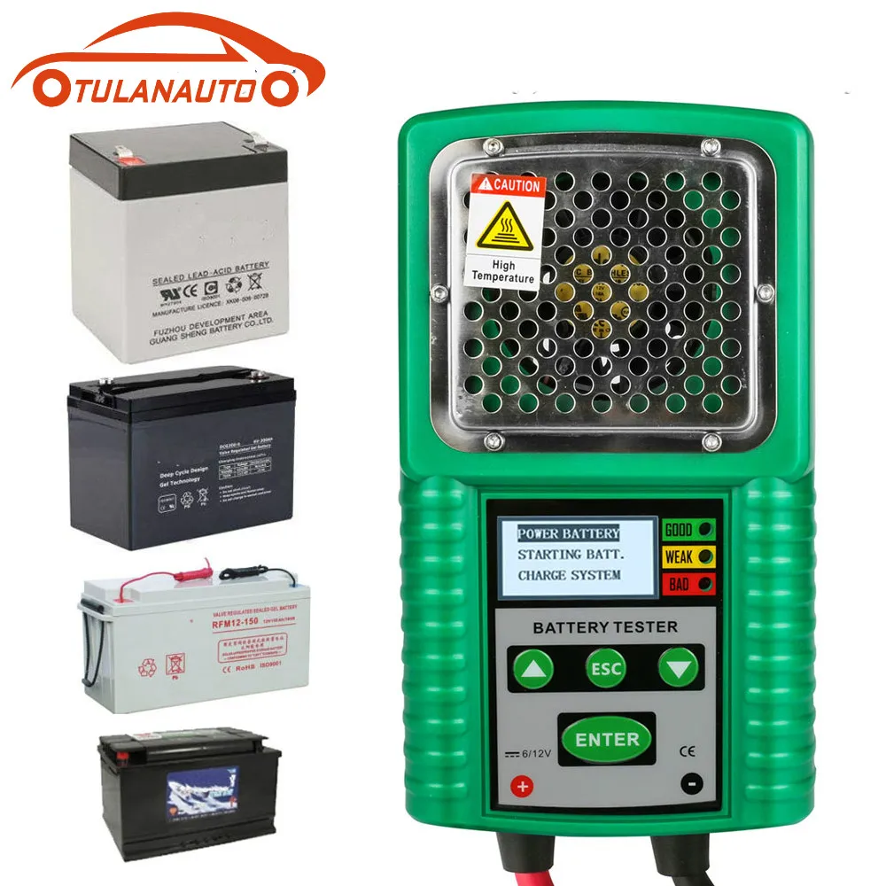 

TULANAUTO Car Battery Tester Traction 3 In 1 DC 6V 12V Auto Power Load Starting Charge CCA Test Tool UPS Solar Energy Marine