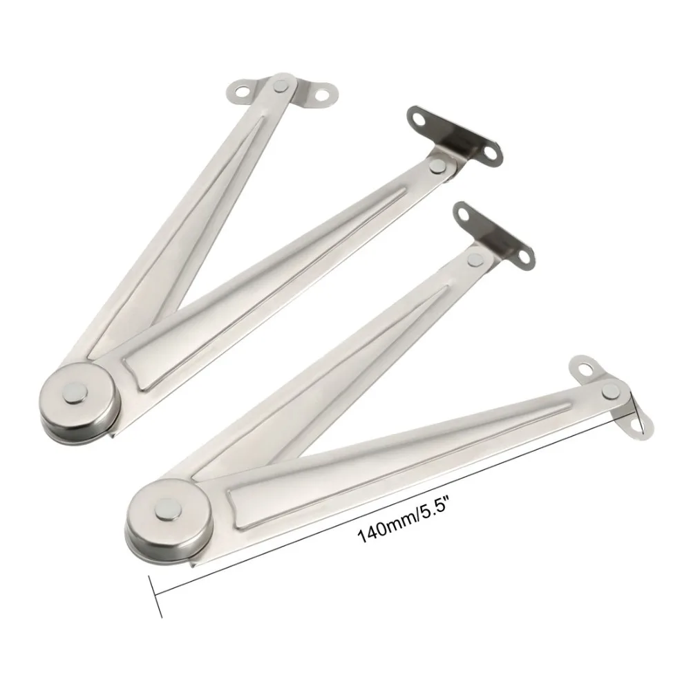 

Uxcell 1Pair 10inch Furniture Lid Hinge Bracket 180 Degree 1.5mm Thickness Folding Lid Support Hinge Lid Stay with Soft Close