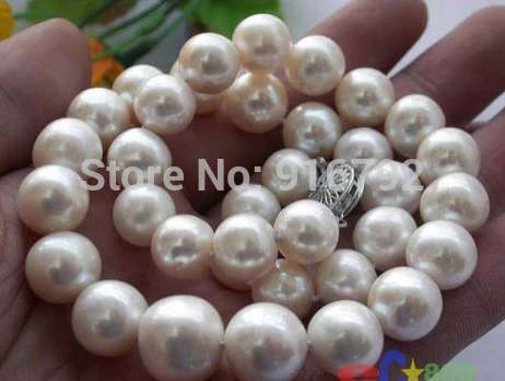 free shipping &gt&gt&gt&gtHUGE 17&quot 15MM WHITE ROUND FRESHWATER PEARL NECKLACE | Украшения и аксессуары