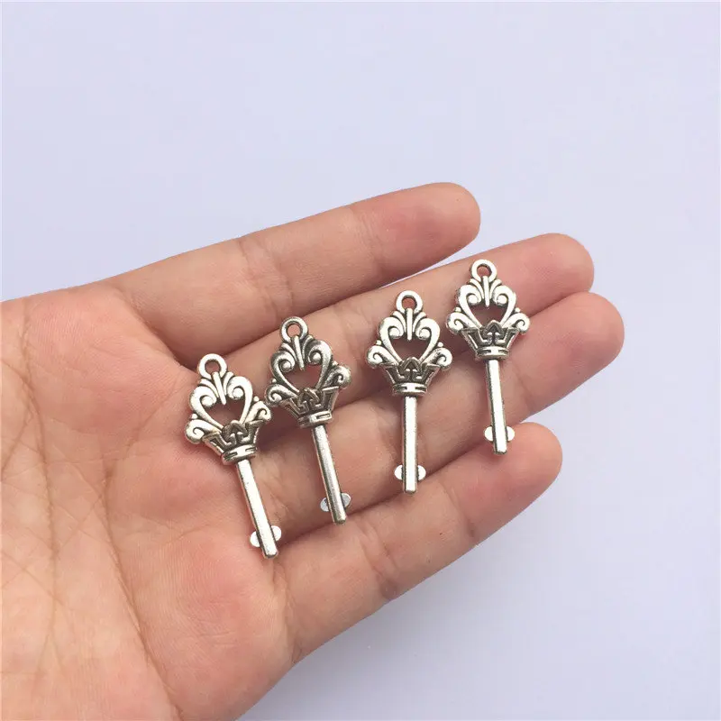 

Zinc Alloy Keys Pendants Women Key Accessories Pendant Necklace Antique Bronze and Antique Silver Jewelry 10pcs T663