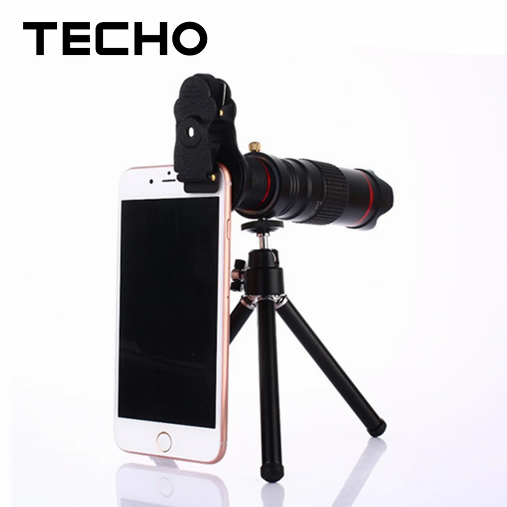 TECHO 22x Universal Clip Mobile Phone Lense 4K Telescope