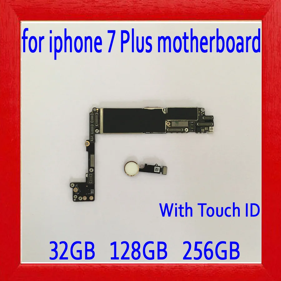 

Gold Original unlocked for iphone 7 Plus Motherboard with Touch ID,for iphone 7P Logic board with IOS System,100% Good Tested