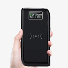 10000mAh power Bank QI Беспроводное зарядное устройство lcd двойной USB портативный внешний аккумулятор power Bank Беспроводное зарядное устройство для iPhone samsung