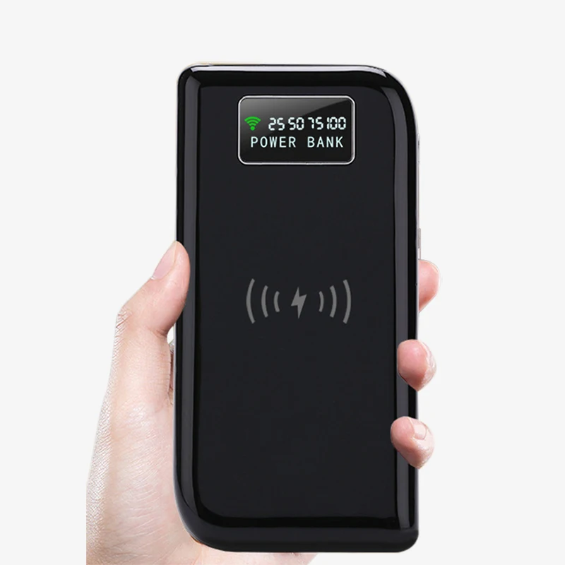 

10000mAh Power Bank QI Wireless Charger LCD Dual USB Portable External Battery Power Bank Wireless Charger for iPhone Samsung