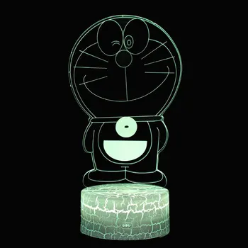 

Magical robot cat theme 3D Lamp LED night light 7 Color Change Touch Mood Lamp Christmas present Dropshippping