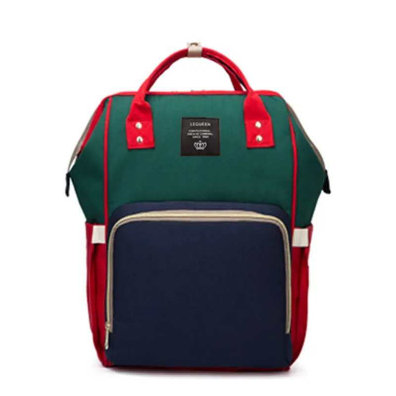 VRTREND дизайнерская модная сумка для подгузников для мам и мам Большая вместительная сумка для детских подгузников рюкзак для путешествий сумка для кормления для ухода за ребенком - Цвет: green black