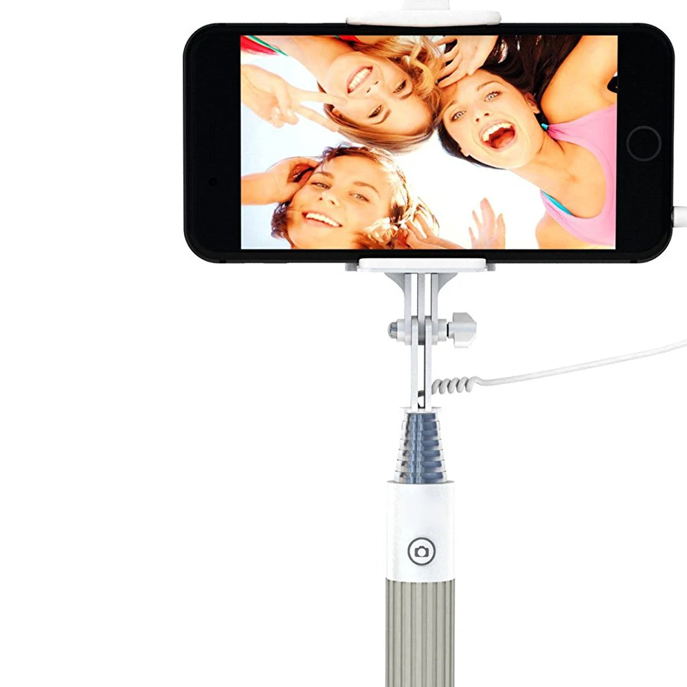 Portefeuille Wired Selfie Stick Holder Stand For Xiaomi Redmi 4x iPhone 6 6S Samsung Galaxy S8 Plus S7 edge Phone Tripod tutucu (3)