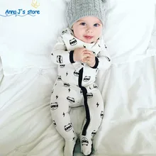 Милые комбинезоны для мальчиков и девочек осенние детские хлопковые комбинезоны с длинными рукавами Комбинезоны bebe детские пижамы PPY-36
