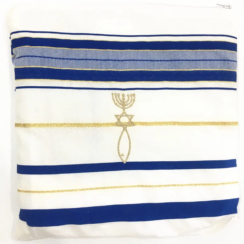 Messianic Tallit молитвенный платок Talit синий и золотой с Talis сумка Israel Tallit - Цвет: Purple