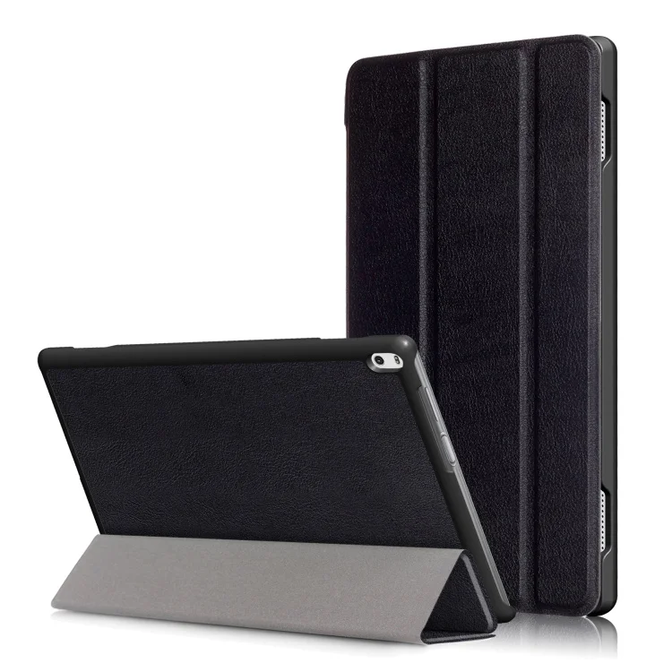 Чехол для lenovo TAB 4 10 Plus 10," TB-X704N X704F планшет защитный смарт-чехол Tab4 10 plus TB-X704L из искусственной кожи Чехлы+ подарки - Цвет: black