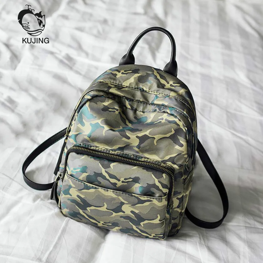 

KUJING Women Backpack Hot High Quality Women's Travel Leisure Backpack Trend Of Solid Color Luxury Nylon Backpack Lady Backpack