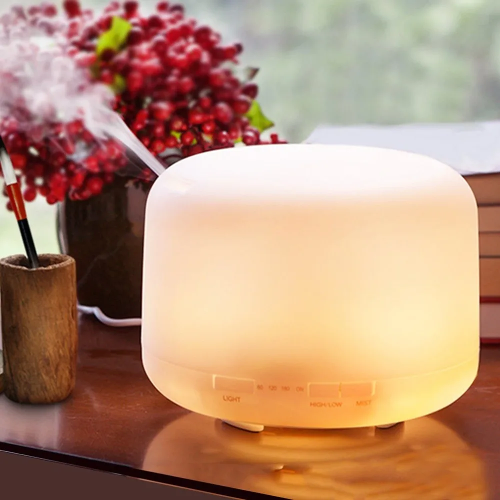 

Ultrasonic Humidifier 500ml Mist Diffuser Sprayer Office Home Desktop Purifier Night Light LED Air Humidifier Mute Operation