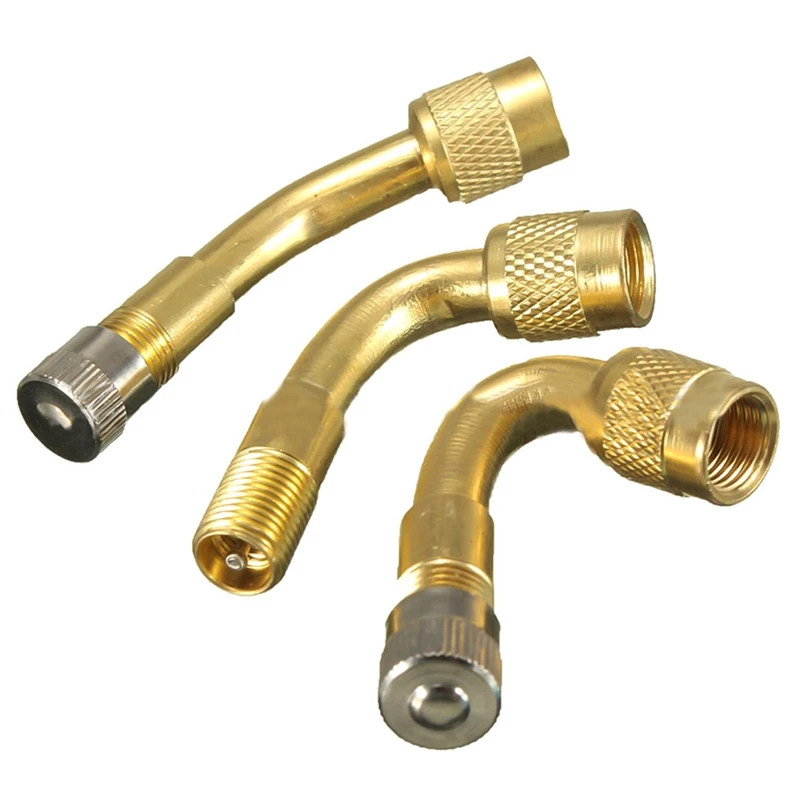 

45/90/135 Degree Angle Copper Air Tyre Valve Stem with Extension Adapter for Car Truck Motorcycle