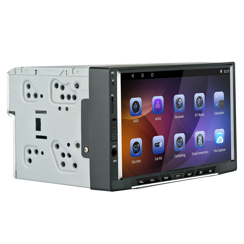 Top 2din android 8.1 car radio stereo Octa Core 2G+16G GPS Navigation WIFI AM/FM/RDS Auto Radio 7" IPS TouchScreen 1024X600 SWC OBD2 1