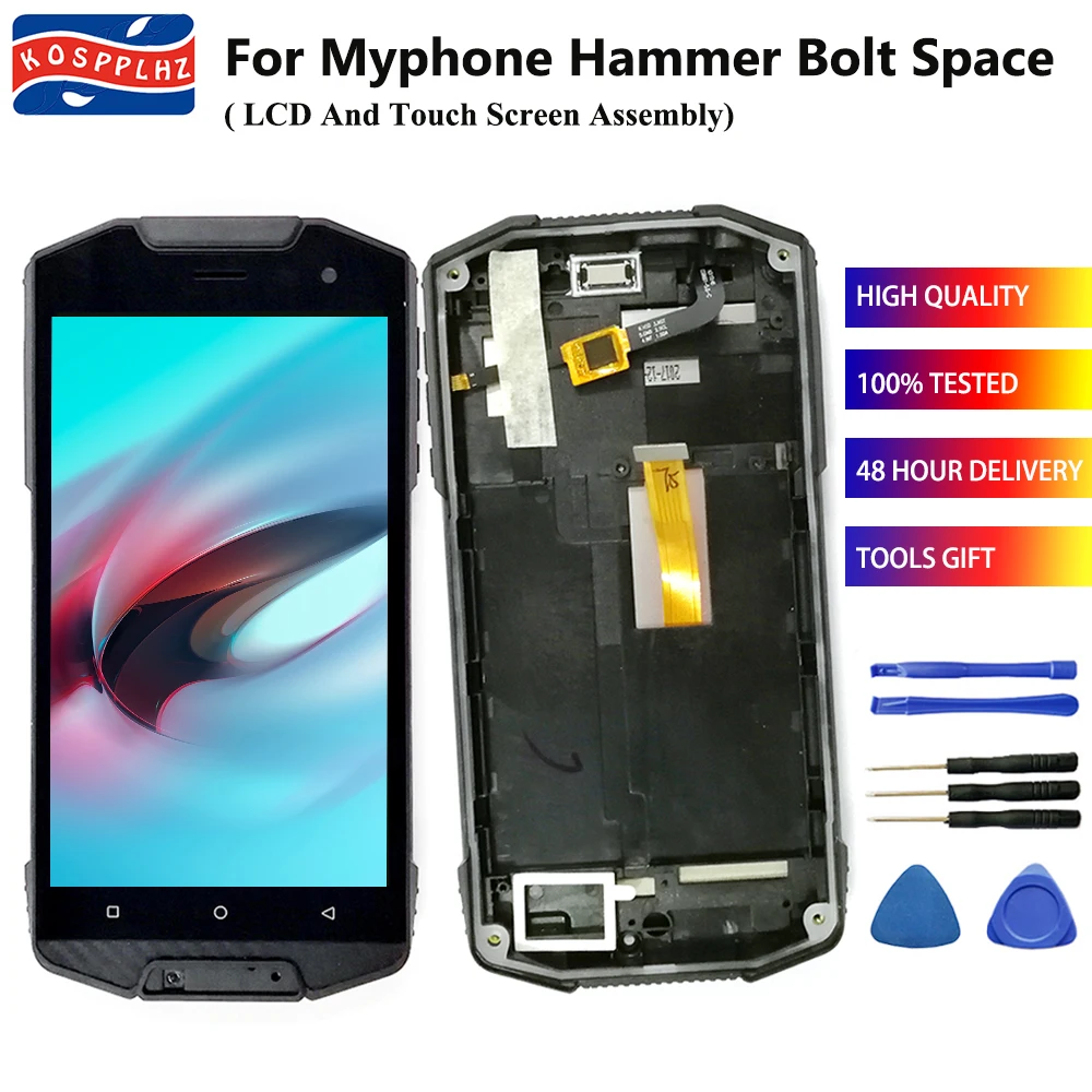 ЖК-дисплей KOSPPLHZ для Myphone hammer bolt space сенсорный экран дигитайзер сенсор Замена с