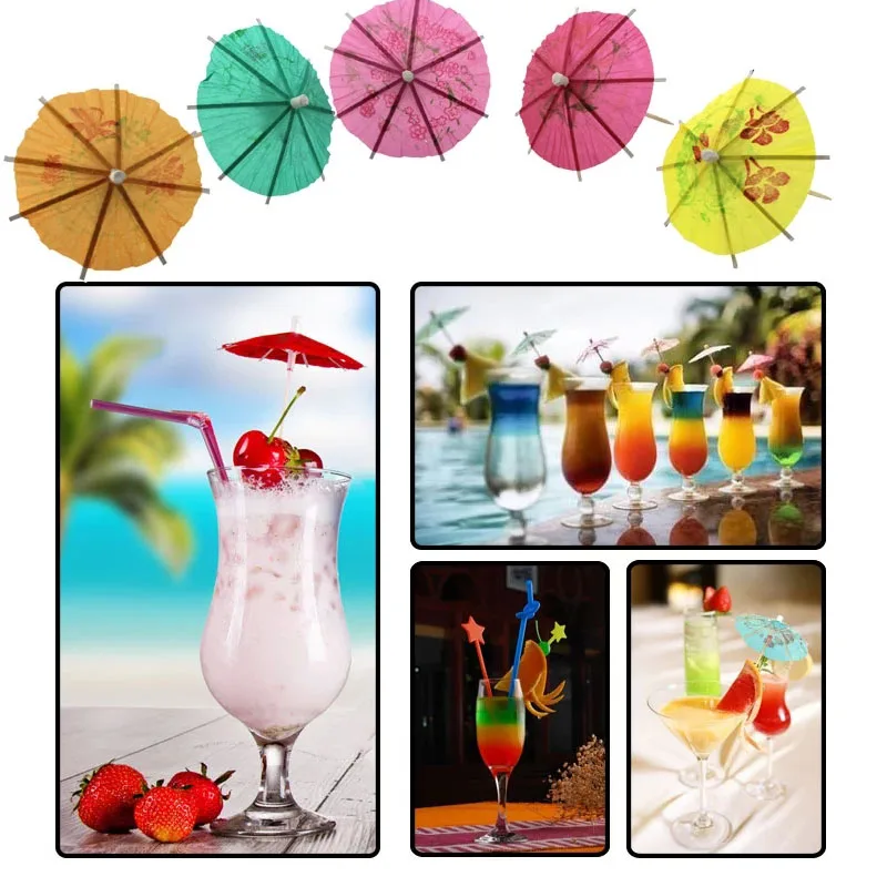 90 Ombrellini Da Cocktail Colorati - Decorazione Per Bevande E Feste - Foto 9