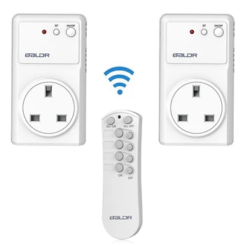 

Baldr Remote Control Outlet Socket Home Appliance Lamp Switch Remote Telecontrol Outlet RF Wireless Switch Socket UK Plug