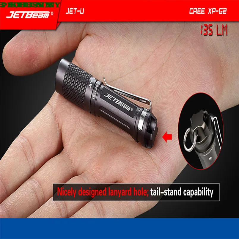 NEW!!! JETbeam JET-U XP-G2 135LM Mini Portable Waterproof LED Flashlight Free Shipping #NO25