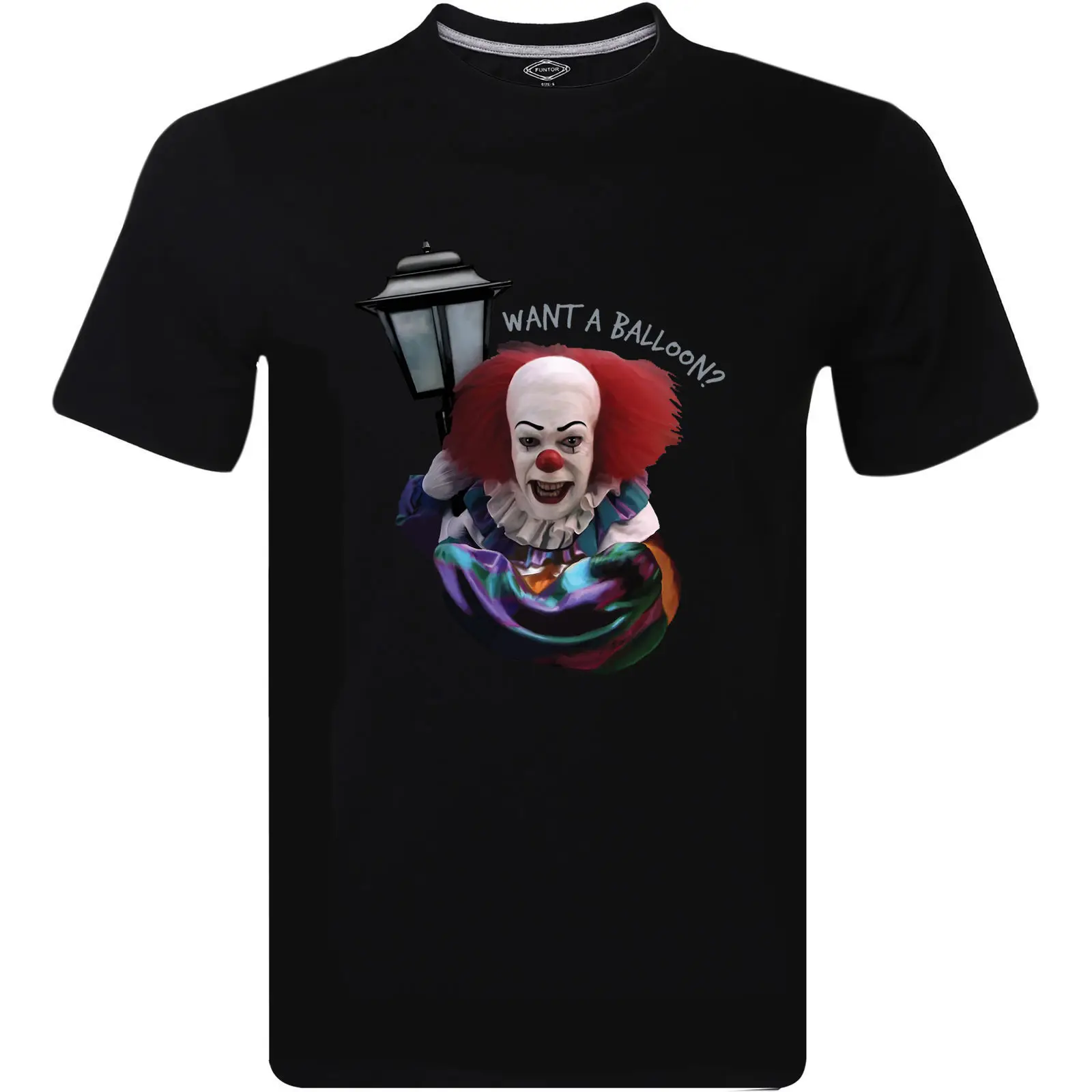 IT 2017 Pennywise клоун Стивен Кинг ужасная футболка Размер-S до 5XL хлопковая с короткими