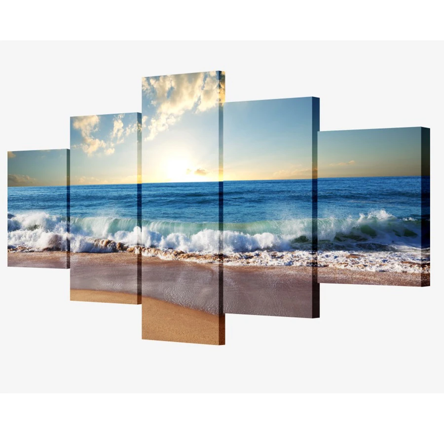 5pcs/set Painting crystal Diamond Painting&quotseascape&quot3D full Square drill Mosaic pattern Embroidery Home Decor 5d Picture | Дом и сад
