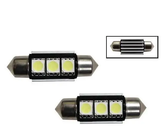 2 шт. 36 мм 39 41 C5W 3 SMD 5050 Светодиодная лампа CANBUS без ошибок гирлянда автомобильный