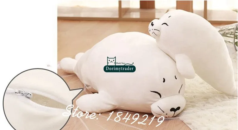 Dorimytrader 39'' 100cm Baby Doll Large Stuffed Cartoon Animal Arctic Seal Toy White Bear Kids Gift Free Shipping DY61055 (10)