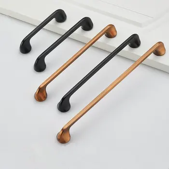 

3.75" 5" 7.55" Black Cabinet Pulls Door Handles Antique Brass Dresser Handle Drawer Knobs Pulls Cupboard Handle Kitchen Hardware