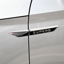 Автомобиль сторона крыло двери эмблема значок Стикеры отделка стайлинга автомобилей 4 шт./компл. для Skoda Superb