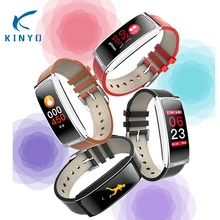 Кожа Smart Band Для мужчин монитор сердечного ритма Смарт Браслет Фитнес трекер умный Браслет IP68 Водонепроницаемый подарки для девочек wo Для мужчин