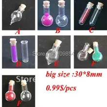 50 шт./партия 30*8 мм большой размер perfum флакон пожелание украшение в виде флакончика