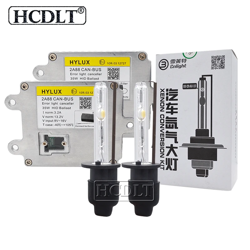 HCDLT 4300K 5000K 6000K Canbus HID Kit Xenon H1 H3 H7 H11 HB3 HB4 9012 D2H Cnlight Xenon Lamp Bulb 35W Hylux 2A88 Canbus Ballast (3)