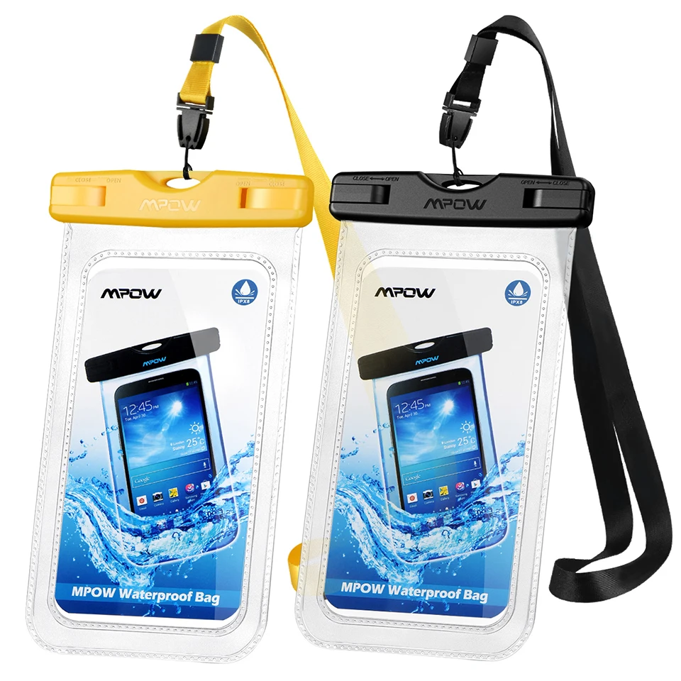 2 Pack Mpow 6.5 Inch IPX8 Waterproof Case Universal Phone Pouch Case Bag For iphone MPPA097AC (10)