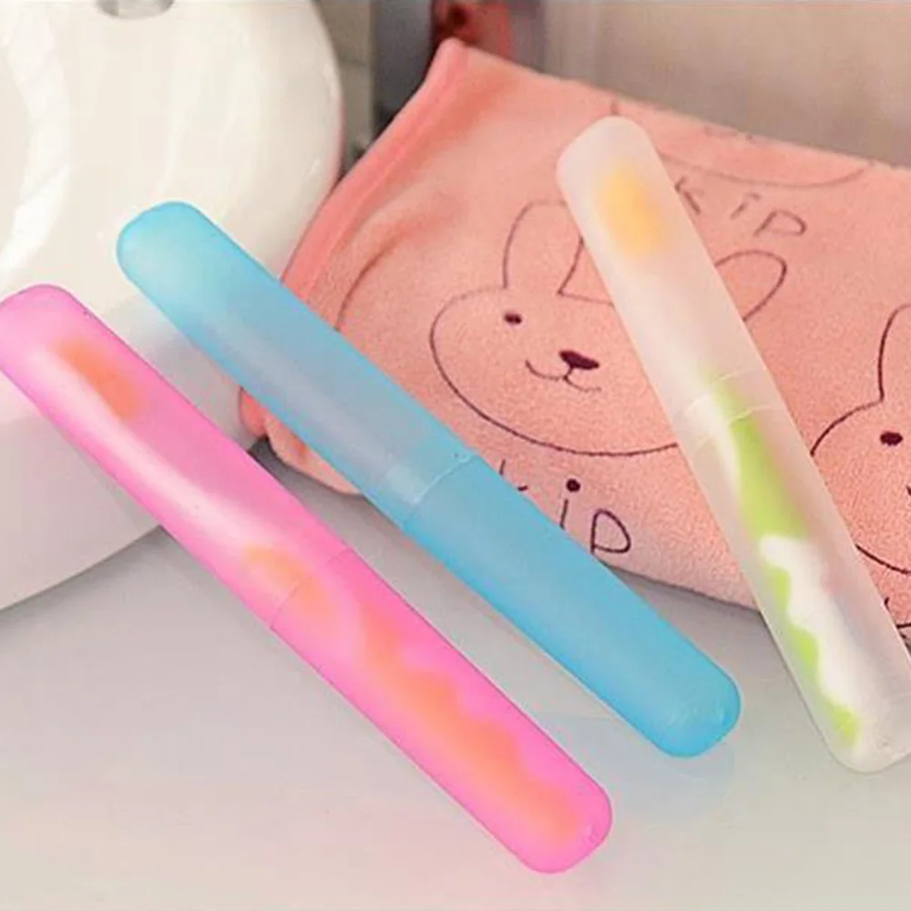 Мини Портативная зубная щетка для путешествий коробка дышащая зубная щётка трубки зубная щётка чашки защиты разноцветные коробки 1 шт