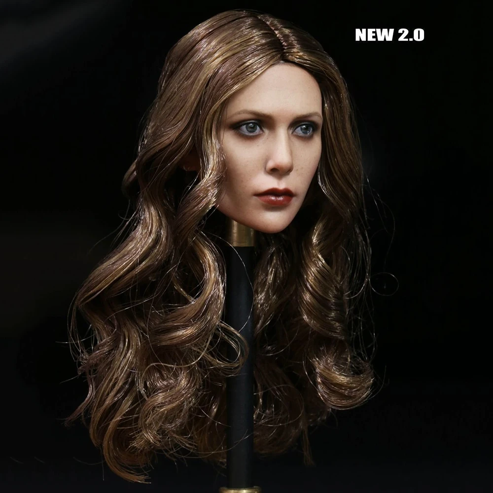 1/6 Elizabeth Olsen алый ведьма голова лепить 3,0 женская голова резьба красота голова лепить для 1" HT рисунок тела