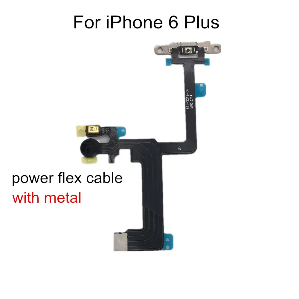 AYJ 1 шт. силовой гибкий кабель с металлом для iPhone 5 5S 6 6s 7 8 Plus X XR XS Max Кнопка регулировки громкости источник энергии переключатель кнопка включения выключения - Цвет: For iPhone 6 Plus