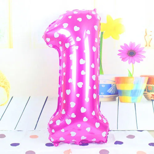 Heart Pink 1 16/32/40 дюймов количество баллоны цвета: золотистый, серебристый большых свадебных фольгированные шары «С Днем Рождения» для украшения воздушный шар вечерние баллоны цифры - Цвет: Heart Pink 1