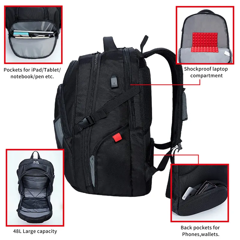 Сумка для ноутбука 18 4 17 3 дюймов с USB портом зарядки|laptop bag backpack|computer baglaptop |