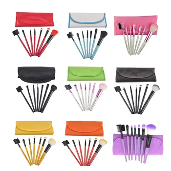 

7pcs Makeup Brushes Set Toiletry Kit Make Up Brush Case PU Bag Cosmetic Foundation Eyelash Blush Eyeshadow Brush