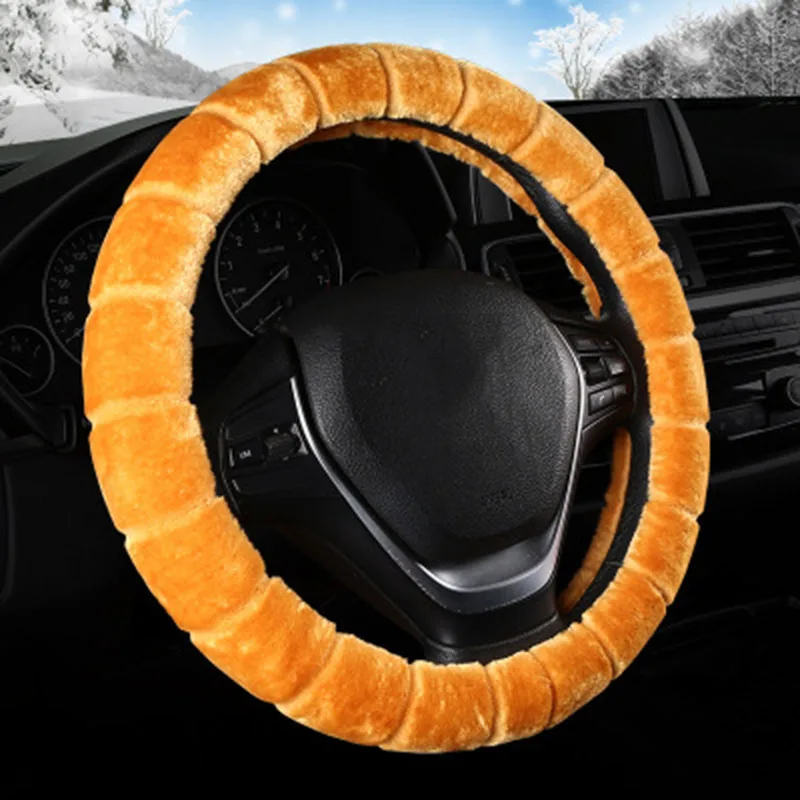 New Warm Plush Steering Wheel Cover Winter Car Steering Wheel Covers