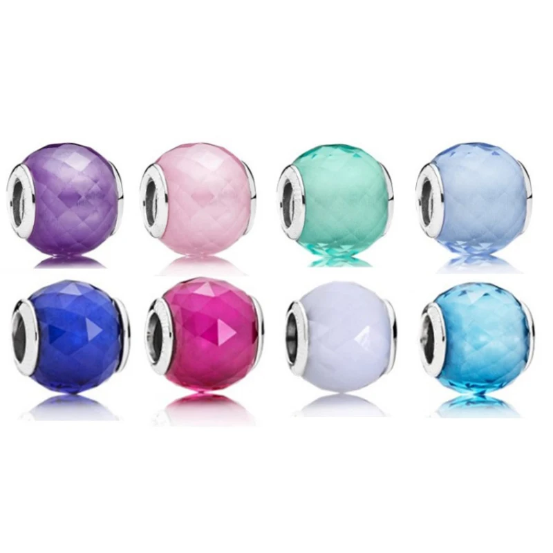 

Fits Jewelry Glamour DIY Female Jewelry Gift 925 Sterling Silver Accessories Cutting Face Beads Accessories