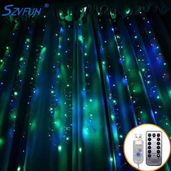 

DIY USB Garland Copper Wire LED Curtain String Lights with Controller 3M 5M 10M Christmas Holiday Wedding Fairy Light Decoration
