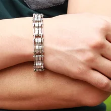 Новые тяжелые крутые ювелирные изделия из титана из нержавеющей стали мужские мотоциклетные велосипедные цепи мужской браслет m99