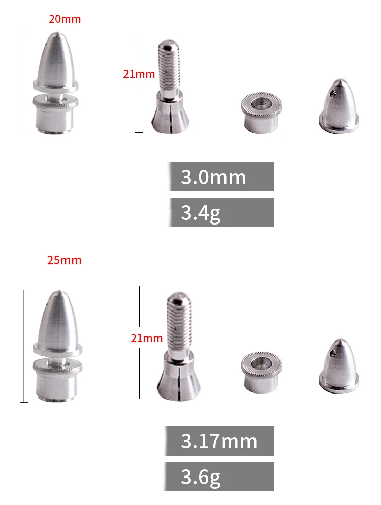 5 шт. 2 мм 3 мм 3,17 мм 4 мм RC алюминиевая Пуля Пропеллер адаптер держатель для RC самолета бесщеточный мотор для мультикоптера