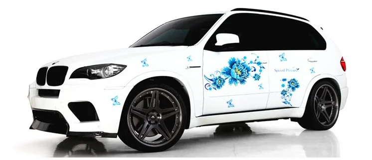 DIY Индивидуальные креативные декоративные цветочные автомобильные наклейки тени царапин автомобиля и водонепроницаемый солнцезащитный крем
