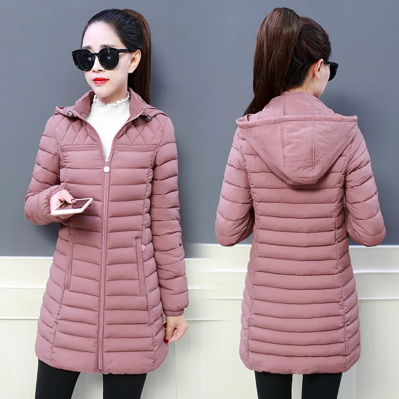 2019 Women Winter Hooded Warm Coat Slim Plus Size 5XL Candy Color ...