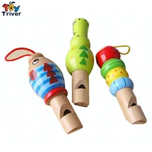 Мини животное Деревянный свисток ребенок детская музыкальная игрушка прекрасная кукла-брелок для ключей инструмент игрушка 100 шт Triver игрушка